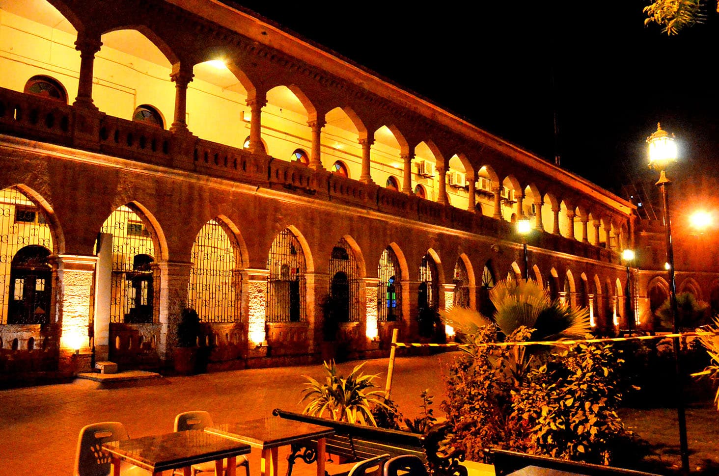Sindh Madressatul Islam University Main Campus at Night